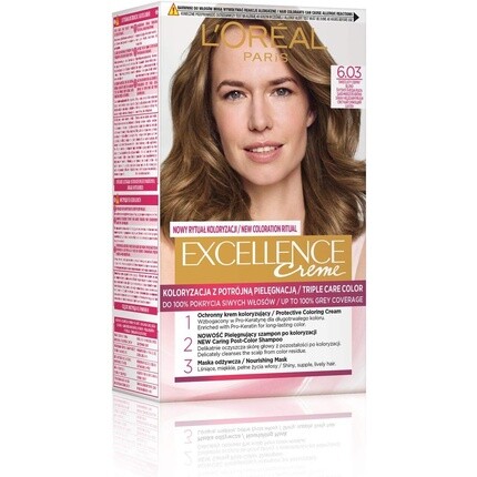 

Краска для волос Paris Excellence Светящийся темно-русый 6.03, L'Oreal
