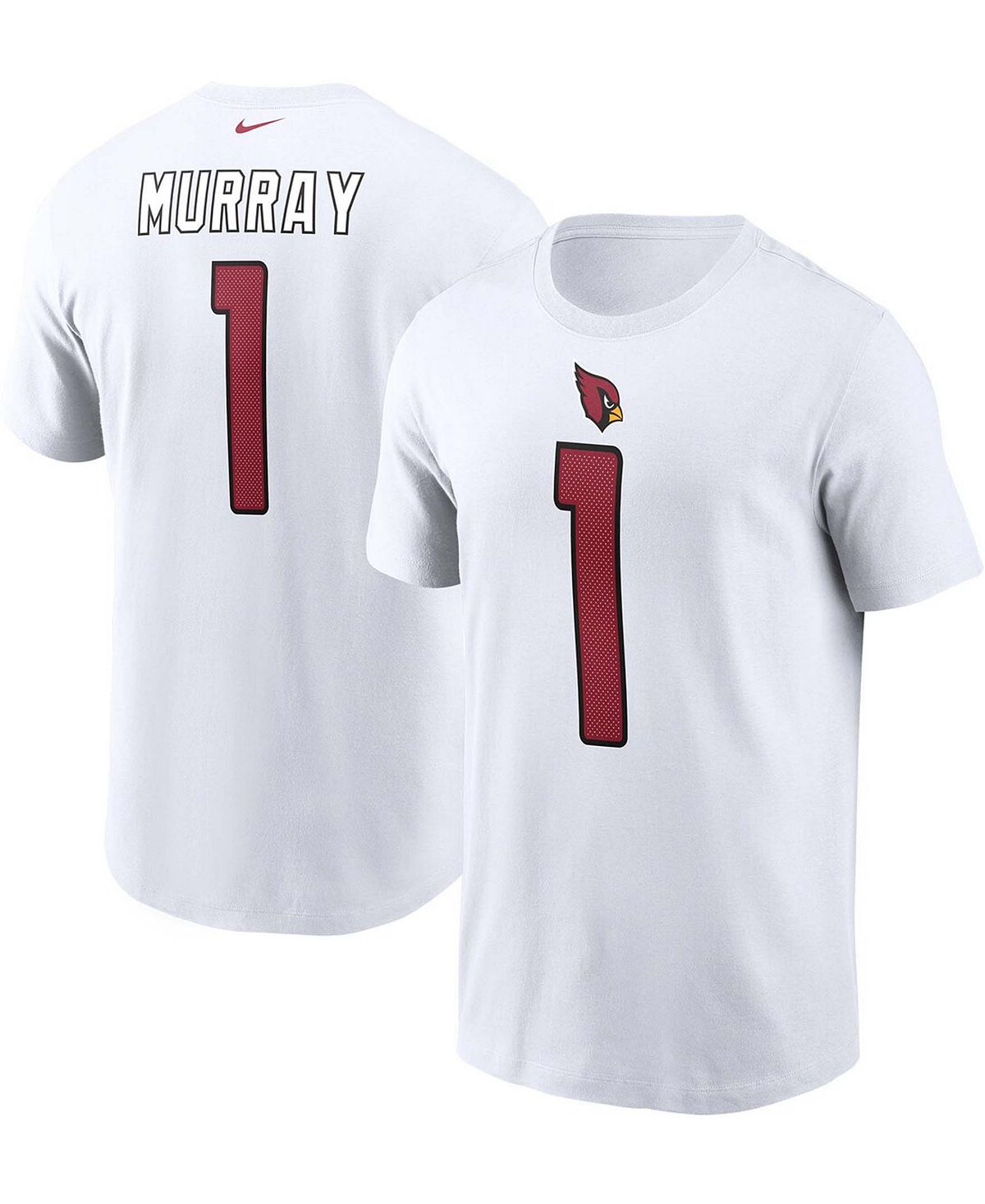 Мужская футболка Kyler Murray White Arizona Cardinals с именем и номером Nike