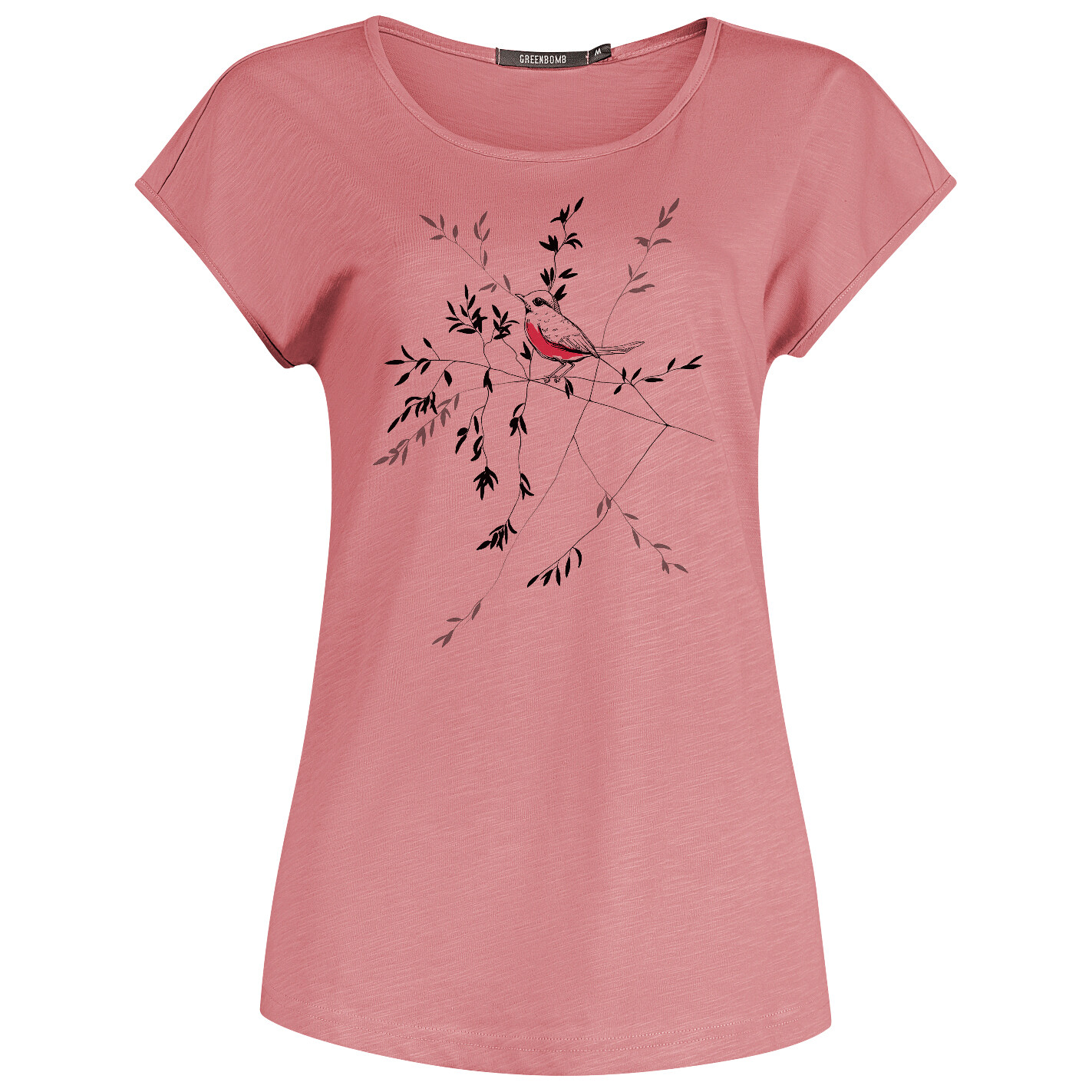 

Футболка Greenbomb Animal Bird Branch Cool T-Shirt Cotton, цвет Old Rose
