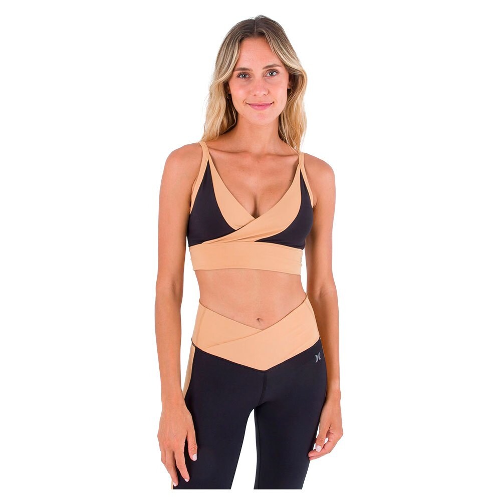 

Спортивный бюстгальтер Hurley H2O Dri Colorblock, бежевый