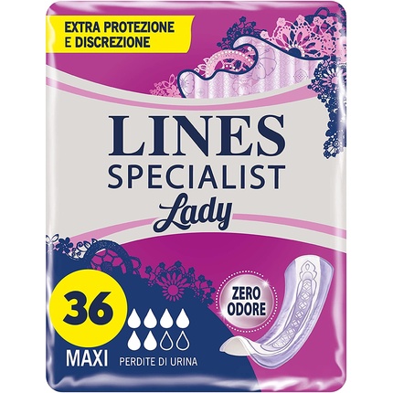 Прокладки Lines Specialist для лечения недержания, 12 прокладок в упаковке – 3 шт.