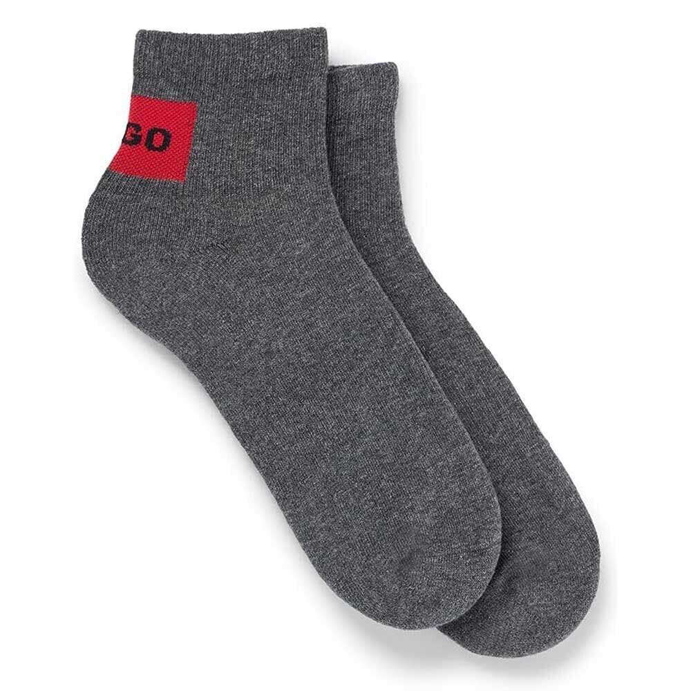 

Носки HUGO Calcetines Sh Rib Label Cc 10249361 01 2 Pares, серый