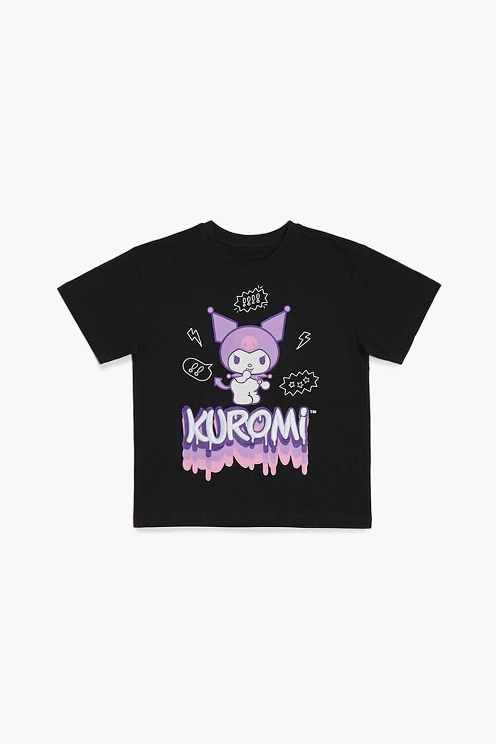 

Футболка с рисунком Kuromi для девочек Forever 21, черный