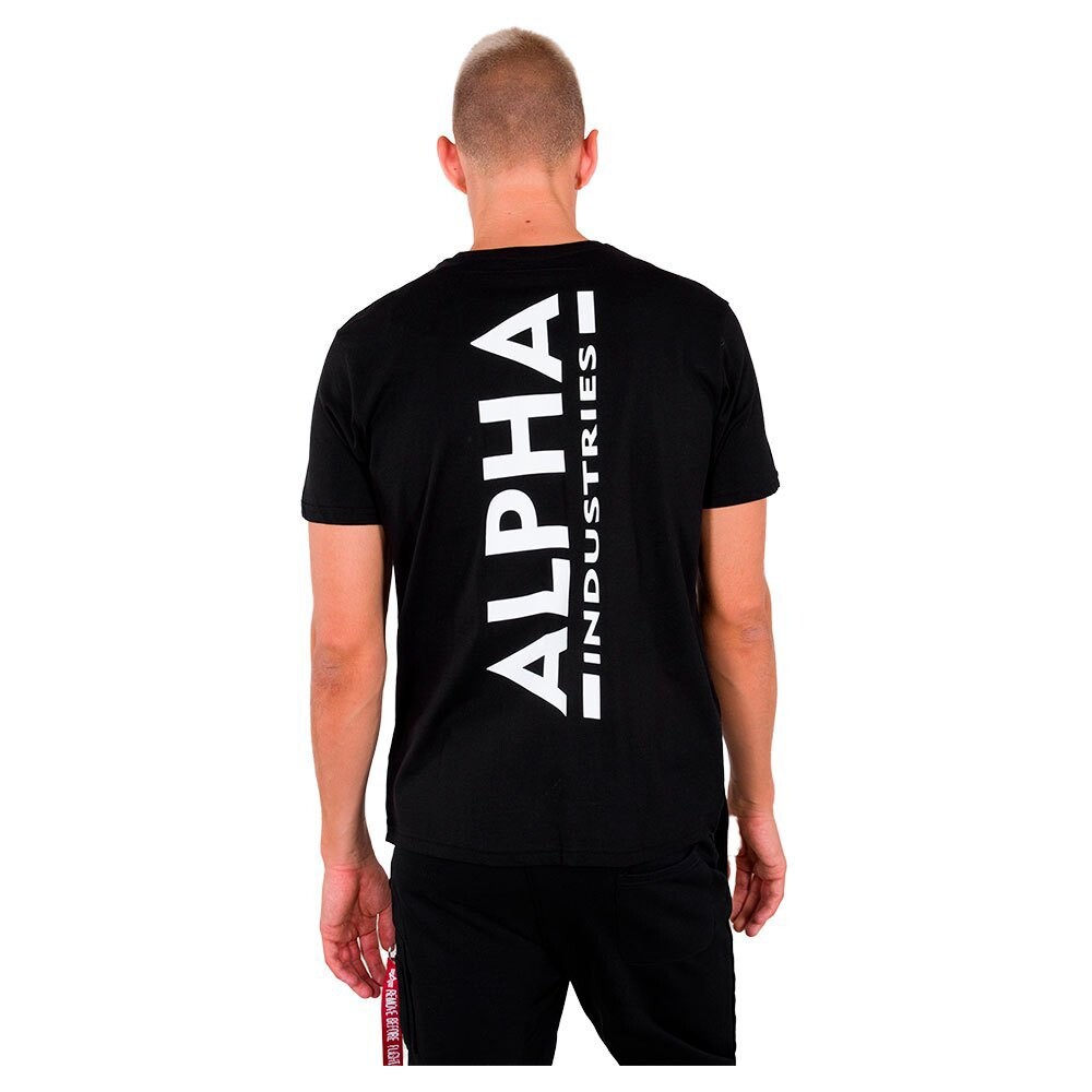 

Футболка с коротким рукавом Alpha Industries Backprint, черный