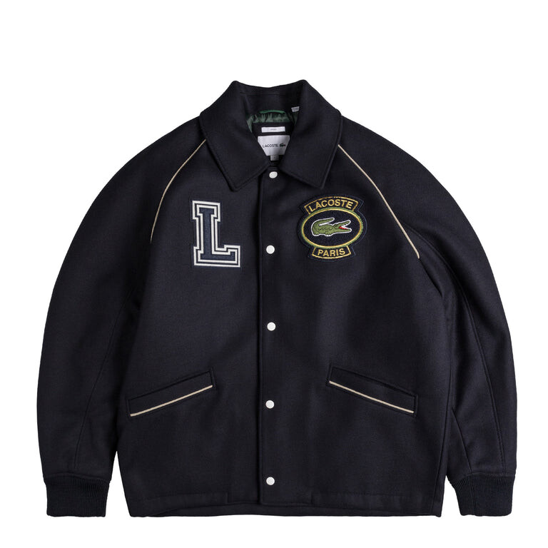 

Куртка Premium Wool Varsity Badge Jacket Lacoste, синий