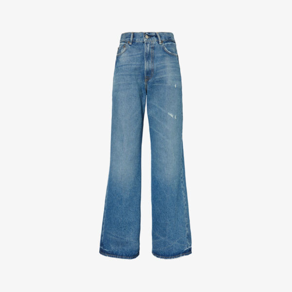 

Широкие джинсы свободного кроя с высокой посадкой 2022 Acne Studios, синий