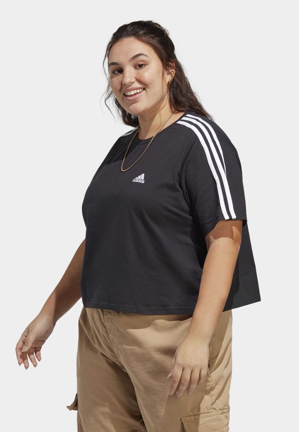 

Футболка с принтом Adidas, черно-белый