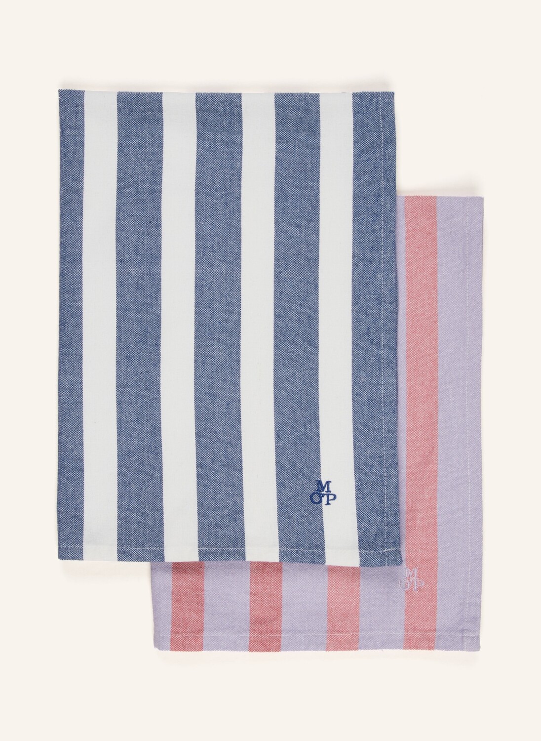 2 шт - Кухонное полотенце Marc O'Polo, 50x70 см, цвет helllila/dunkelblau