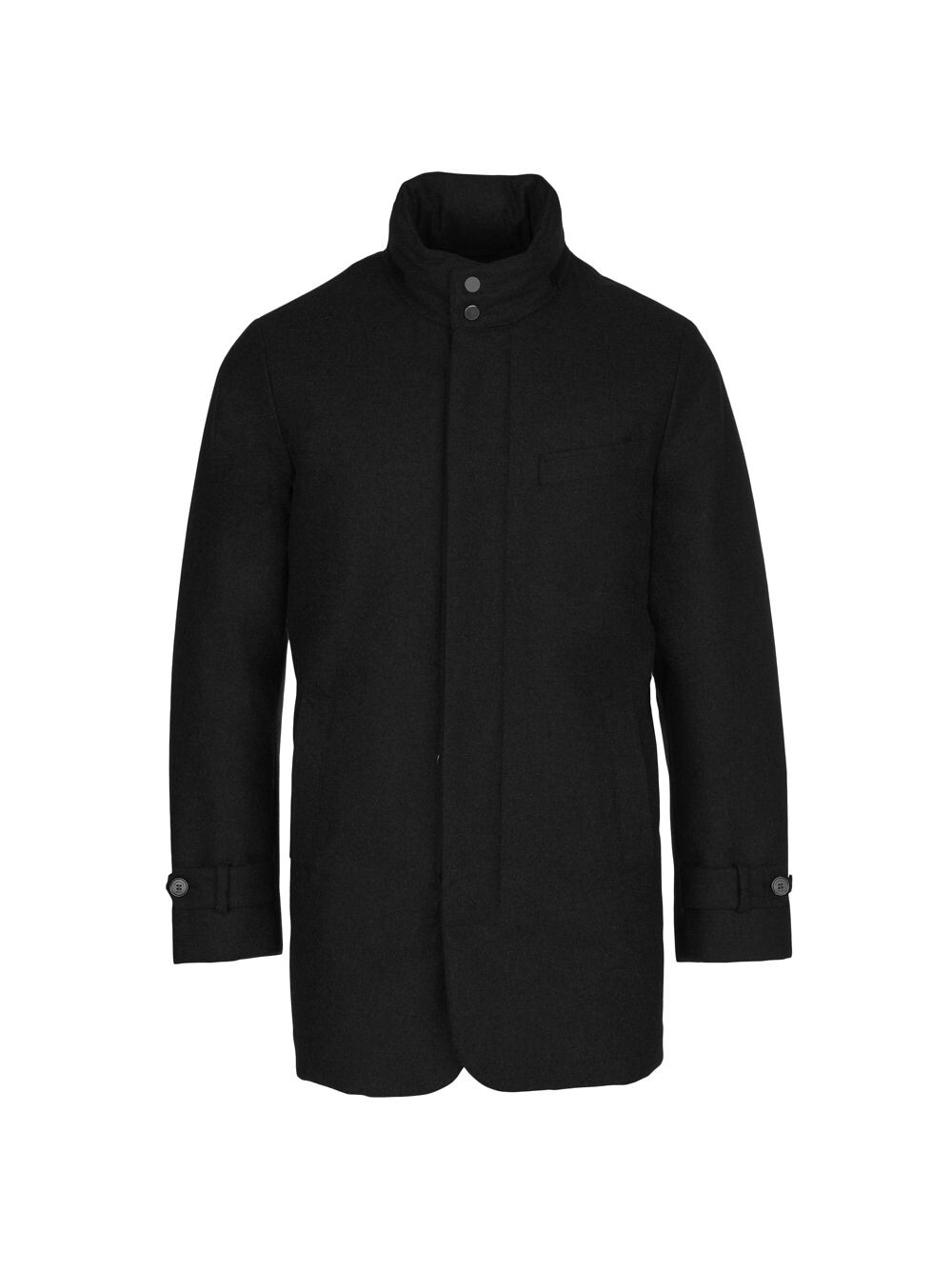 

Облегающее автомобильное пальто с капюшоном Norwegian Wool, черный