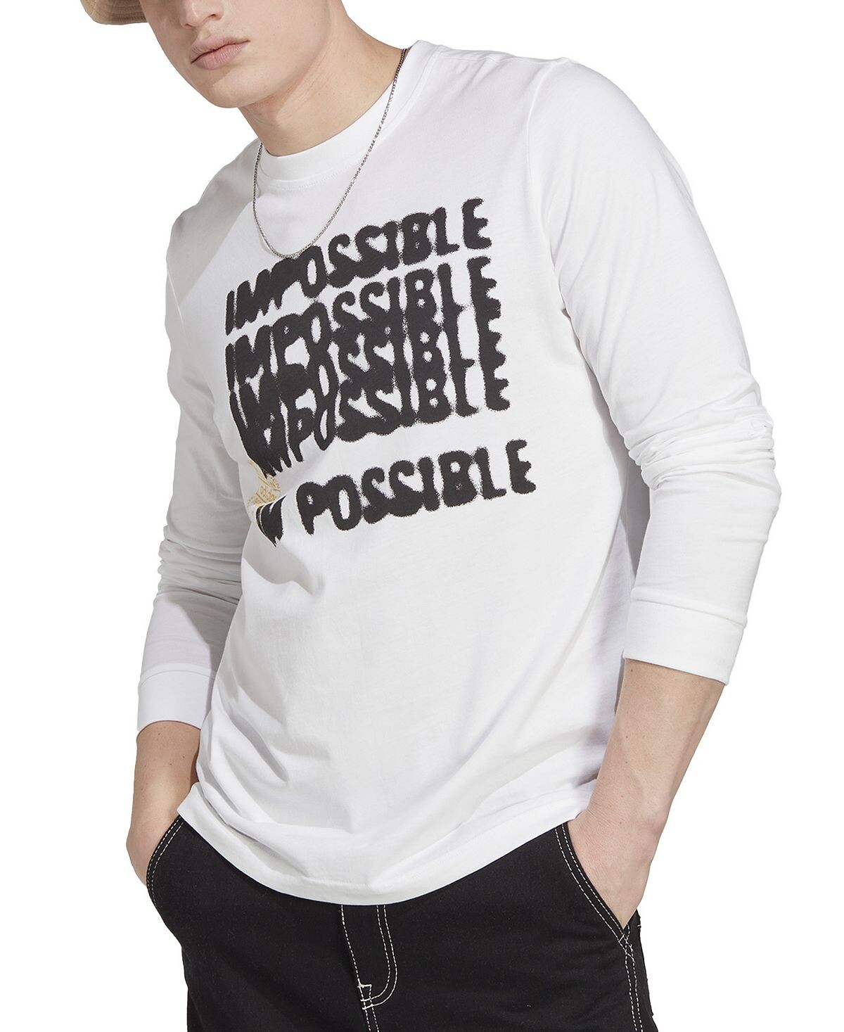 

Мужская футболка с длинными рукавами и графическим рисунком Impossible Crewneck adidas