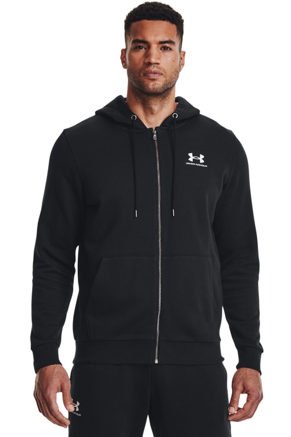 

Худи Essential синего цвета из флиса на молнии Under Armour, черный