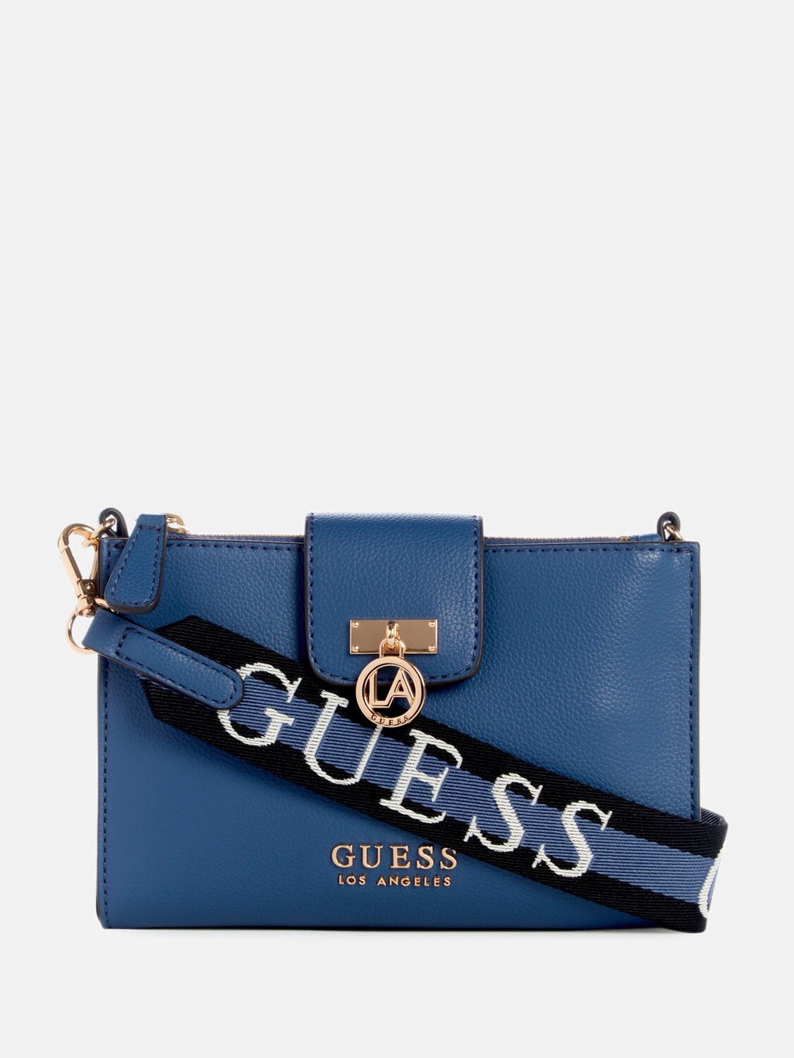 

Миниатюрная сумка через плечо Highmeadow на молнии Guess Factory, темно-синий