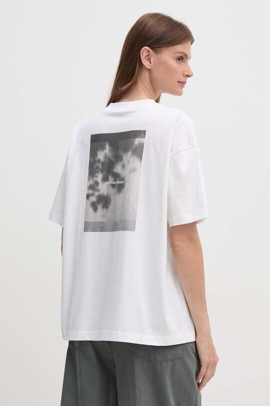 

Хлопковая футболка Calvin Klein Jeans, белый