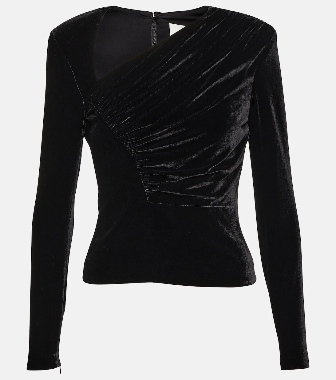

Асимметричный топ из бархата ROLAND MOURET, черный