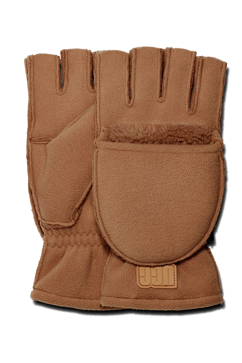 Флисовые перчатки с логотипом Ugg, коричневый