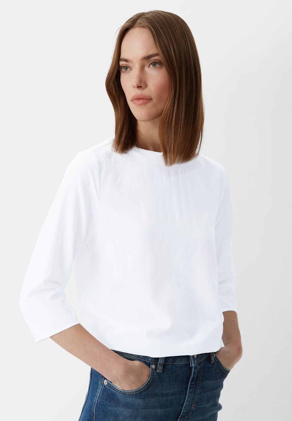 

Рубашка с длинным рукавом MIT 3/4-ÄRMELN comma casual identity, цвет weiß