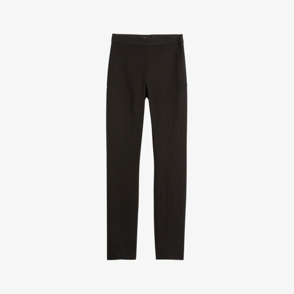 Хлопковые брюки узкого кроя Cayla со швами Ted Baker, черный