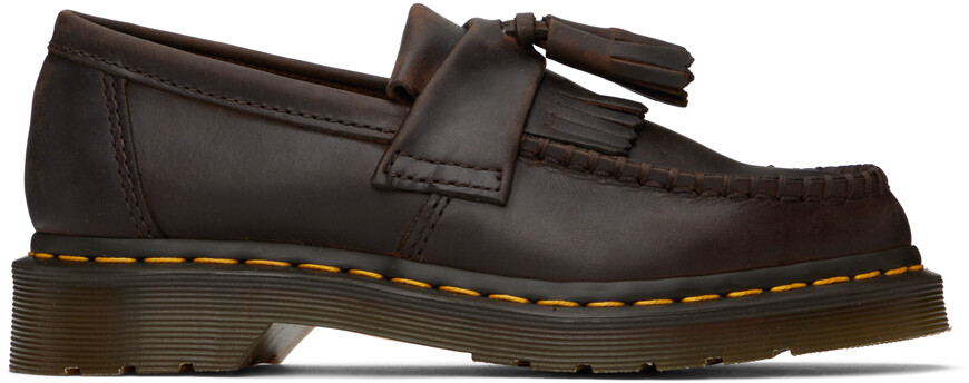 

Коричневые кожаные лоферы Adrian с кисточками Dr. Martens