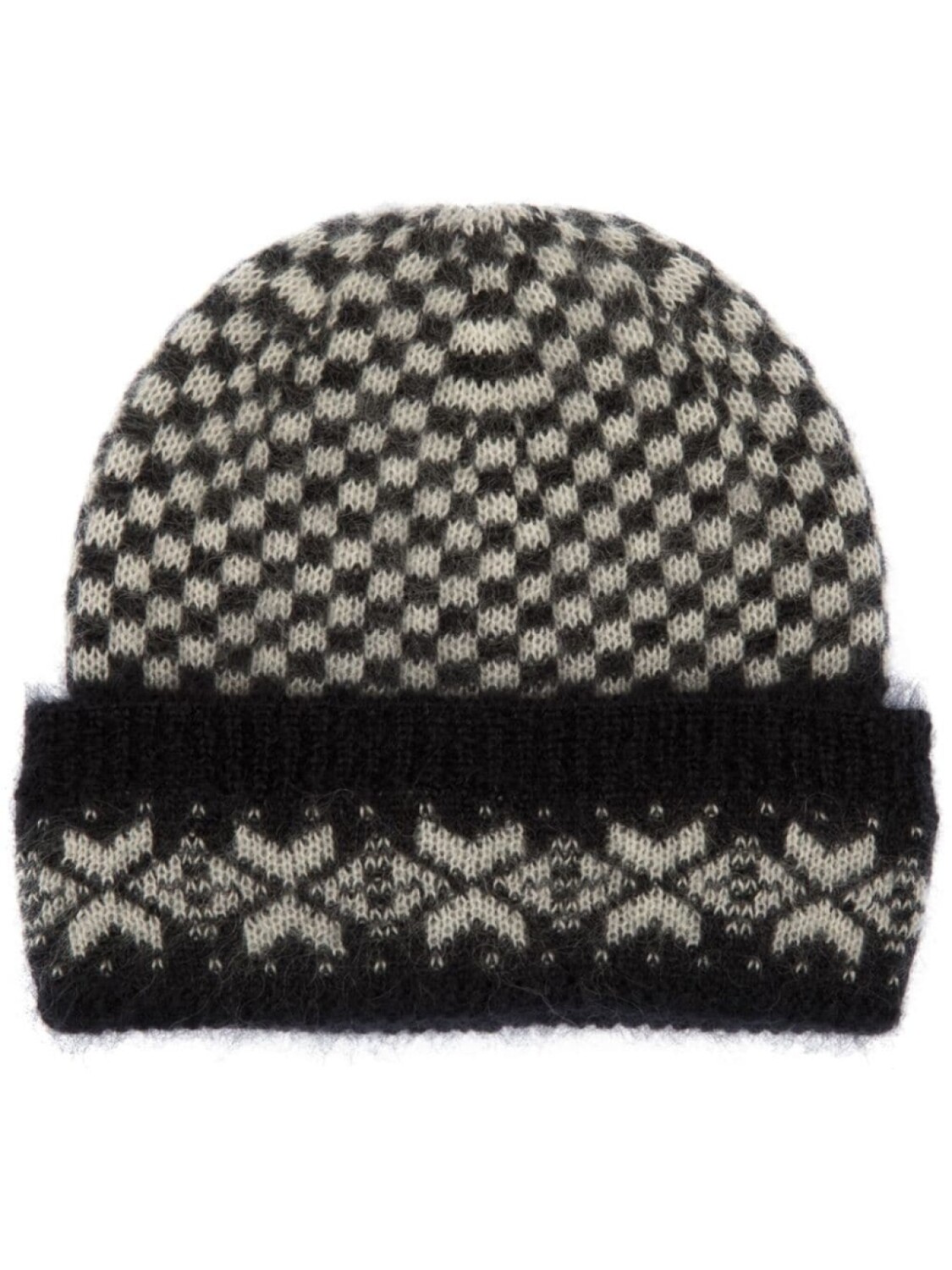 

Bally шапочка из мохера в клетку, черный