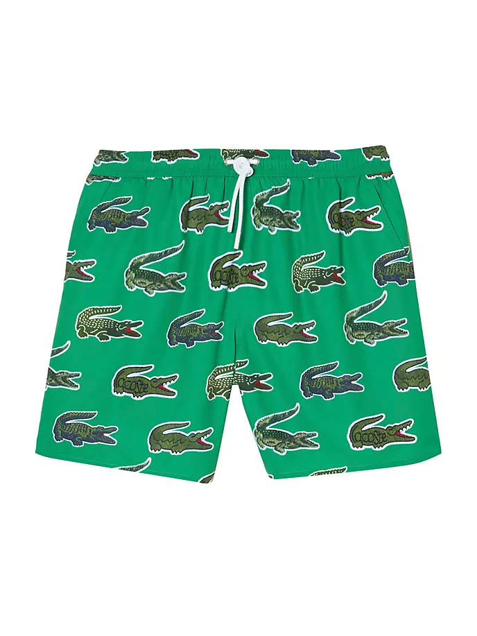 

Шорты для плавания из тафты с крокодилом Timeline Lacoste, зеленый