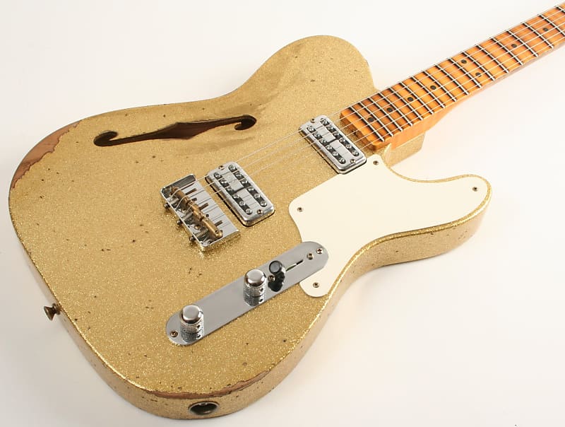 Электрогитара Fender Custom Shop Limited Edition Caballo Tono Ligero Relic Aged Gold Sparkle CZ570166 цена и фото
