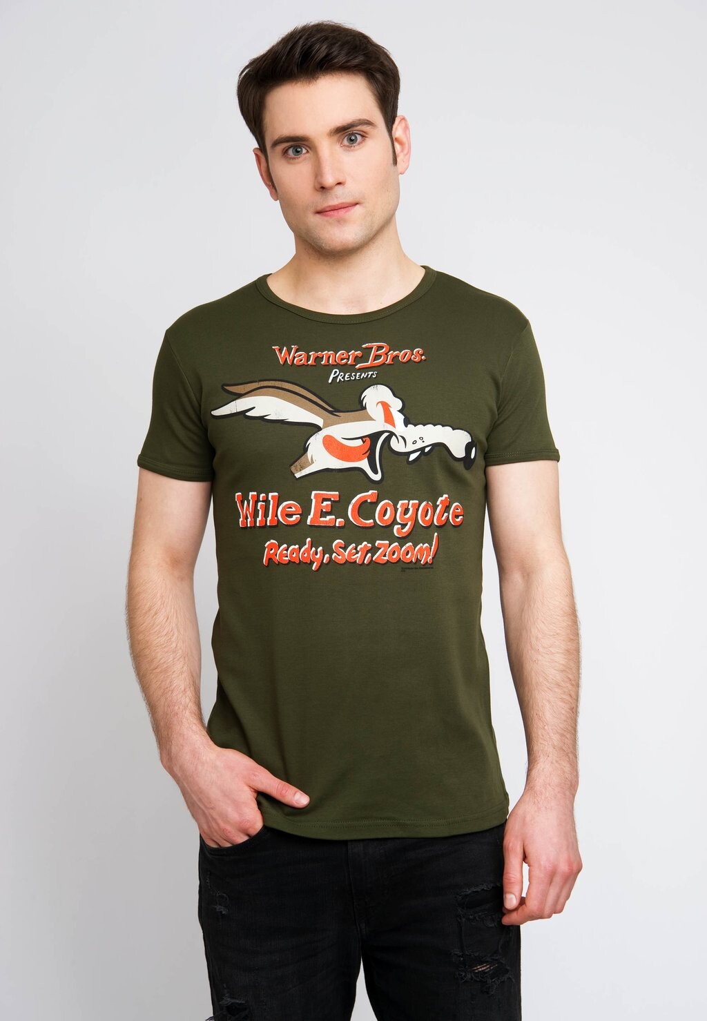 

Футболка с принтом LOGOSHIRT, мультиколор, Серый