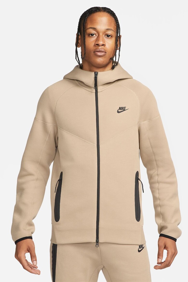 

Толстовка для спортзала из хлопка на молнии Nike, бежевый