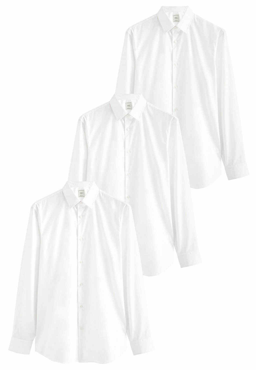 

Повседневная рубашка 3 Pack Regular Fit Single Cuff Next, белая