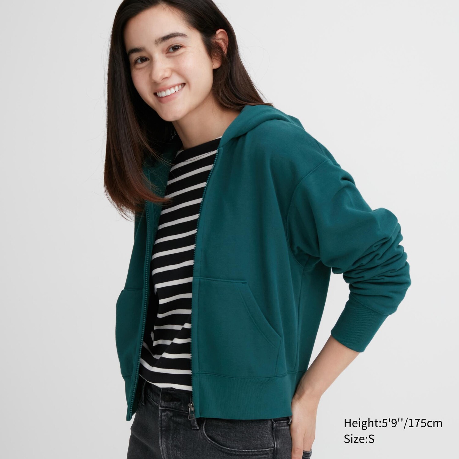 

Толстовка на молнии Uniqlo, зеленый