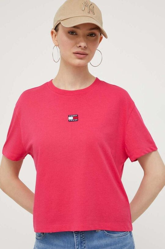

Футболка Томми Джинс Tommy Jeans, розовый