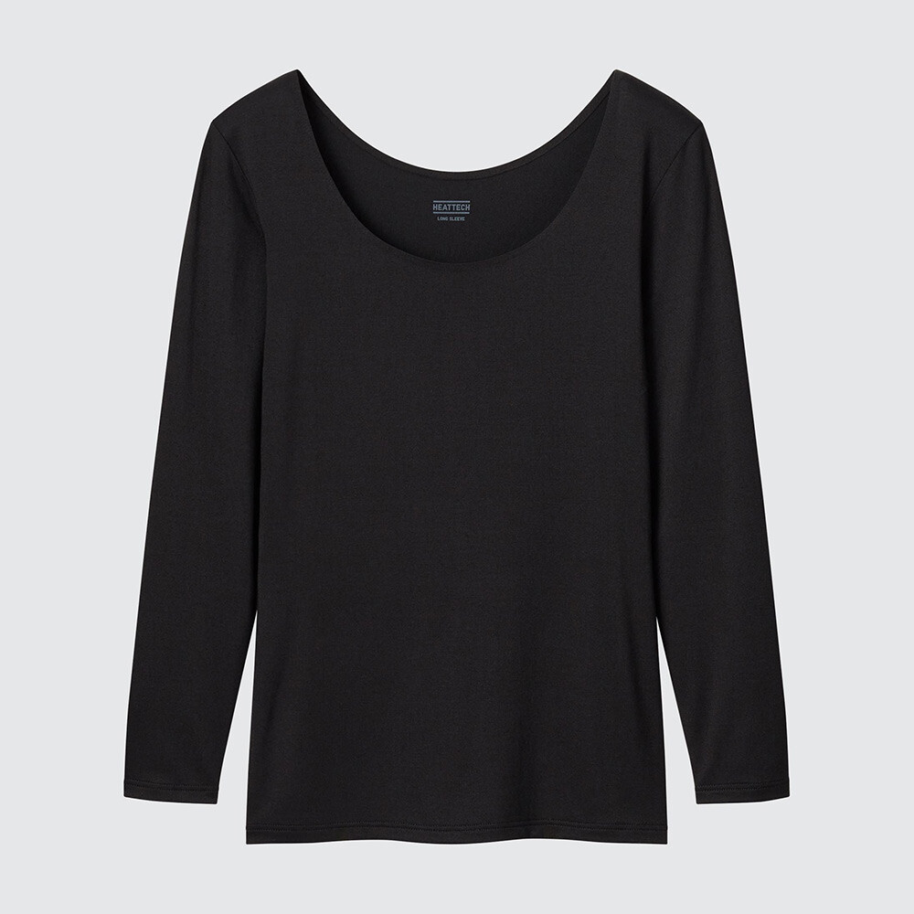 

Женская футболка Uniqlo HEATTECH с U-образным вырезом, черный