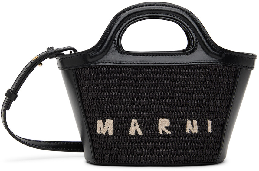 

Детская микросумка-тоут Tropicalia Marni, цвет Black