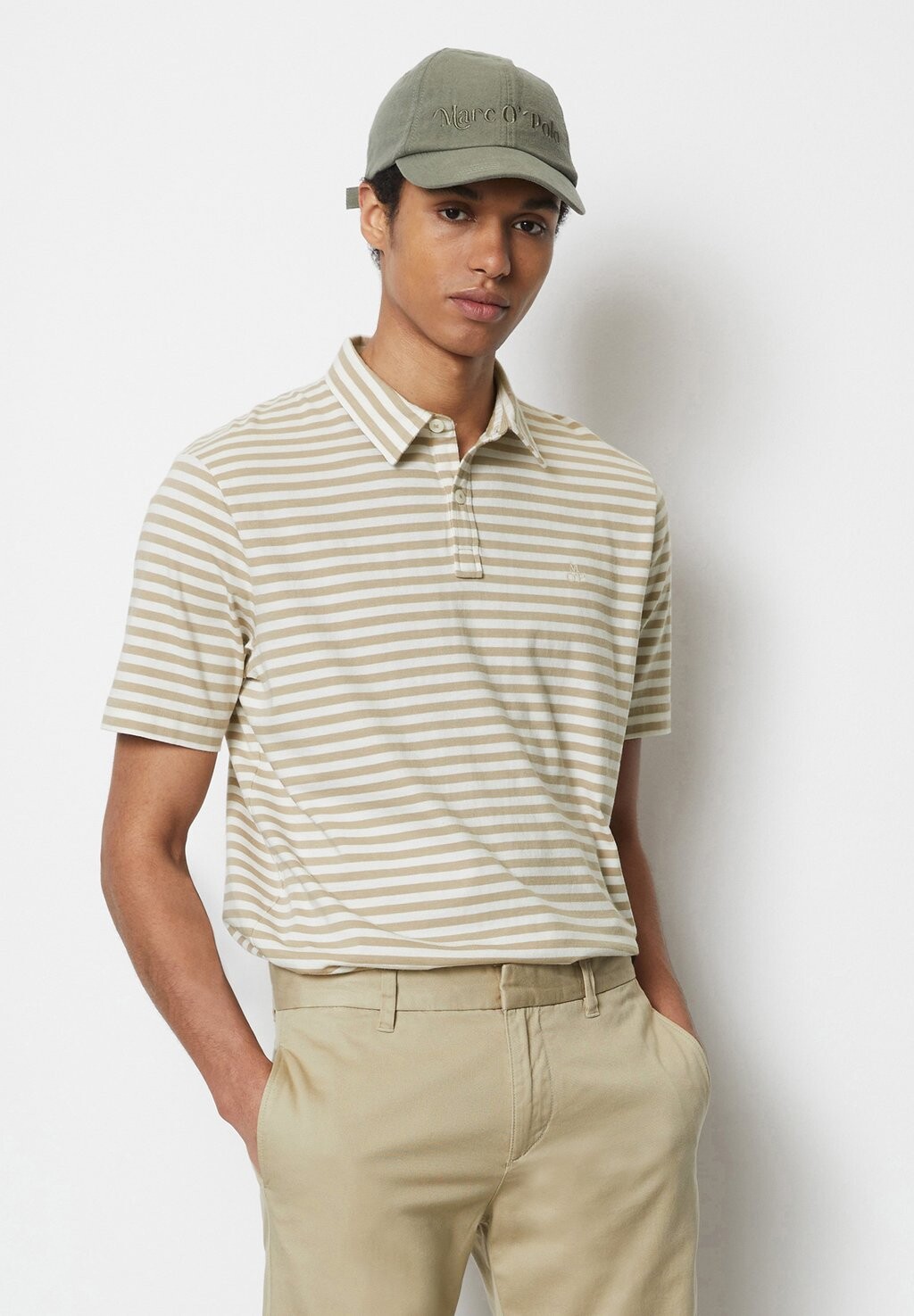 

Рубашка-поло SHORT SLEEVE STRIPE COLLAR LOGO Marc O'Polo, цвет multi