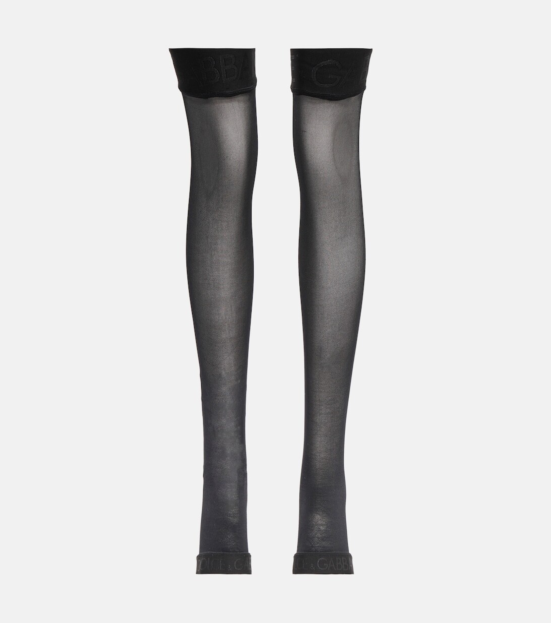 

Прозрачные носки до колена DOLCE&GABBANA, черный