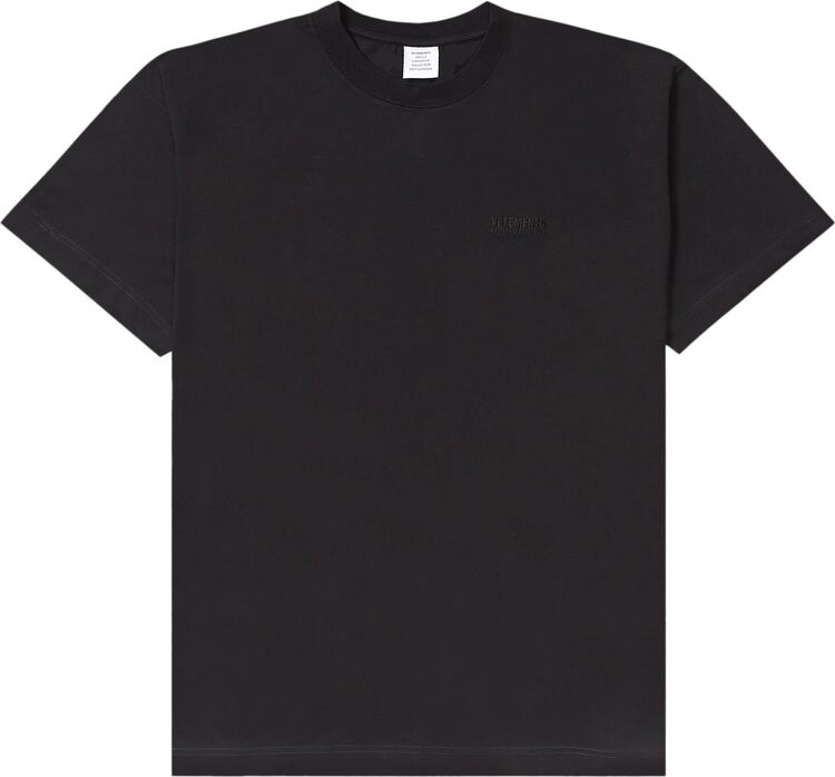 Футболка Vetements Tonal Logo 'Black', черный