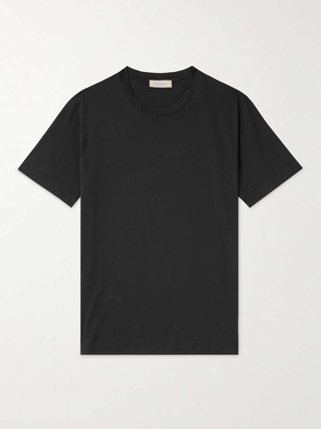 

Футболка из хлопкового джерси CANALI, черный