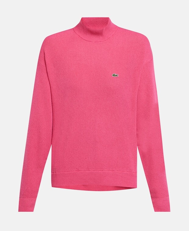 

Шерстяной джемпер Lacoste, розовый