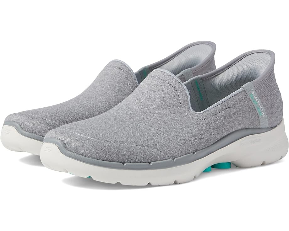 

Кроссовки SKECHERS Performance Go Walk 6 Vibrant Charm Hands Free Slip-Ins, цвет Gray/Aqua