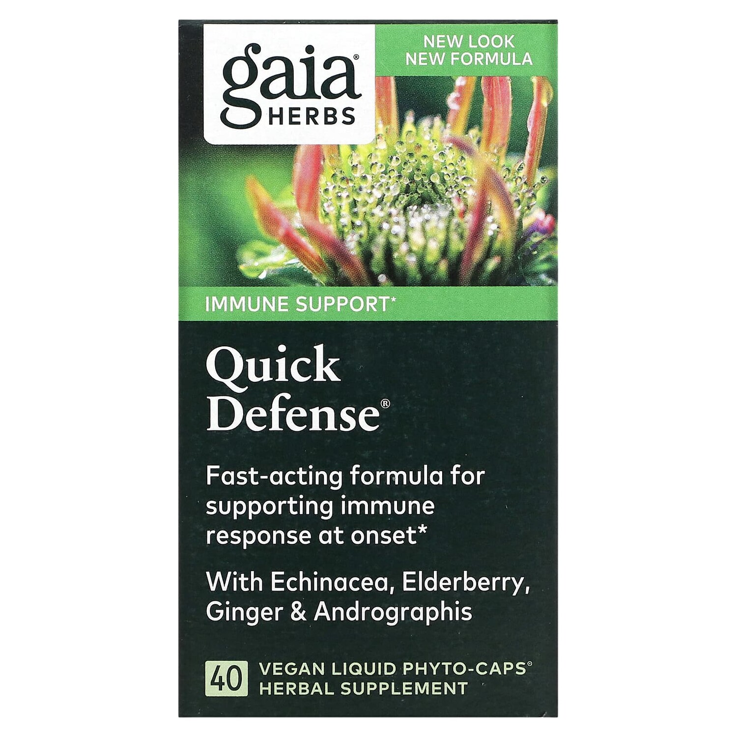 

Quick Defense, 40 веганских капсул Liquid Phyto-Caps, Gaia Herbs