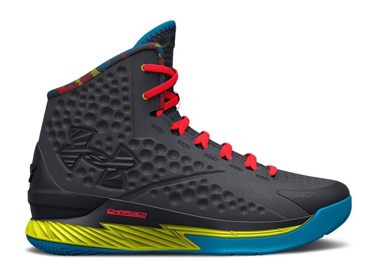 

Кроссовки Under Armour SOUR PATCH KIDS X CURRY 1 RETRO GS 'PITCH GREY', серый