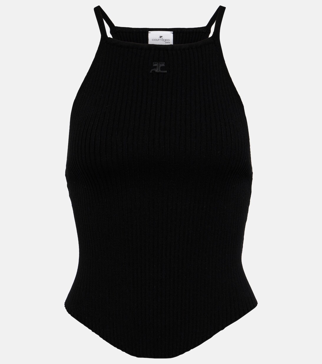 

Майка ребристой вязки Courrèges, черный