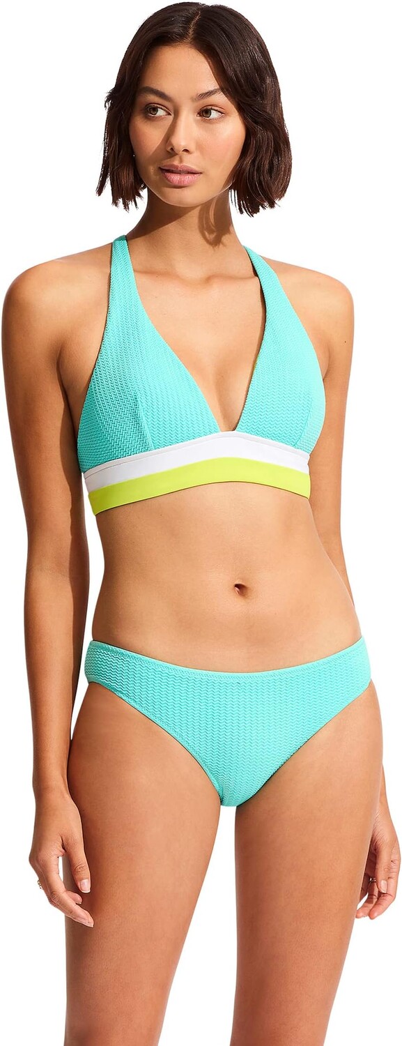 

Кусок сращивания, сращенный ярусный тройник Seafolly, цвет Lime Burst