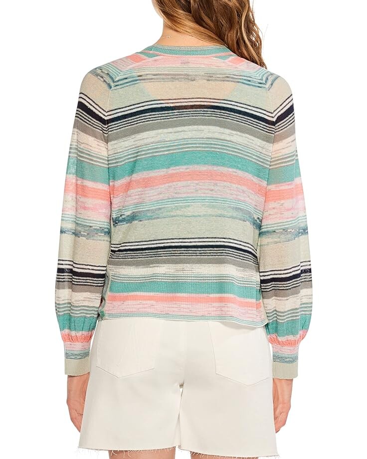 

Свитер NIC+ZOE Summer Space Dye Cardigan, цвет Aqua Multi