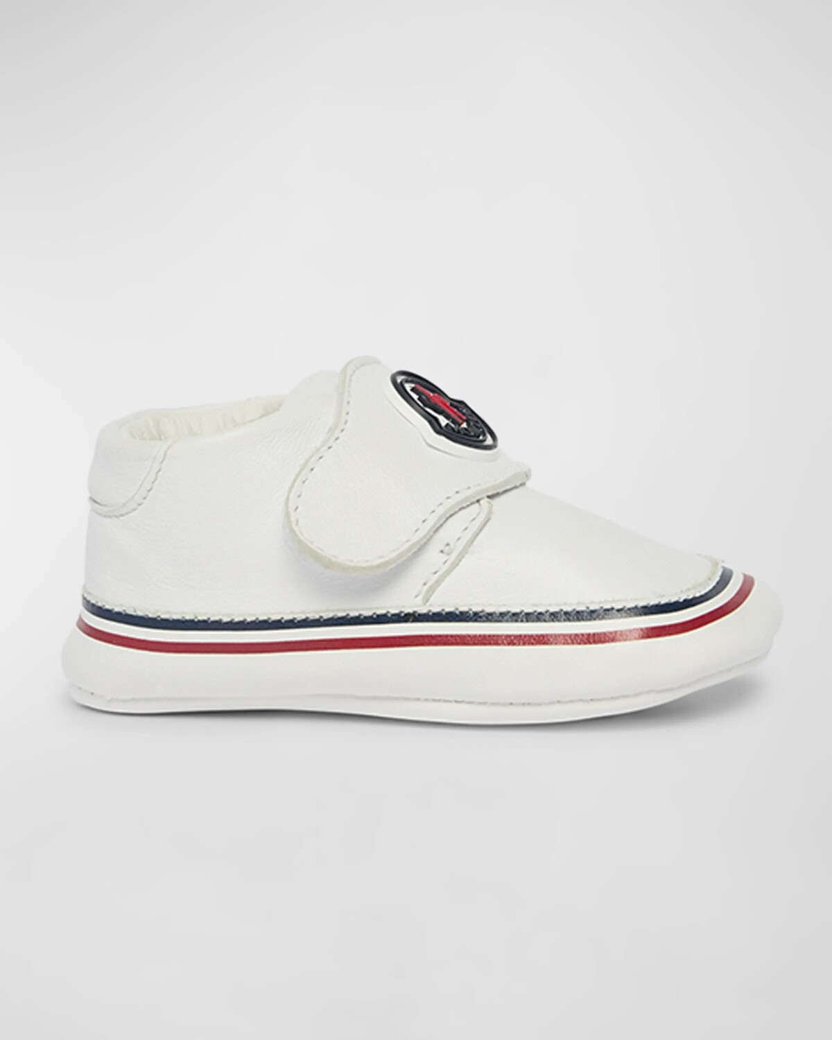 

Низкие кожаные кроссовки Bebe Pre-Walker для девочек, детские Moncler, цвет Brilliant White