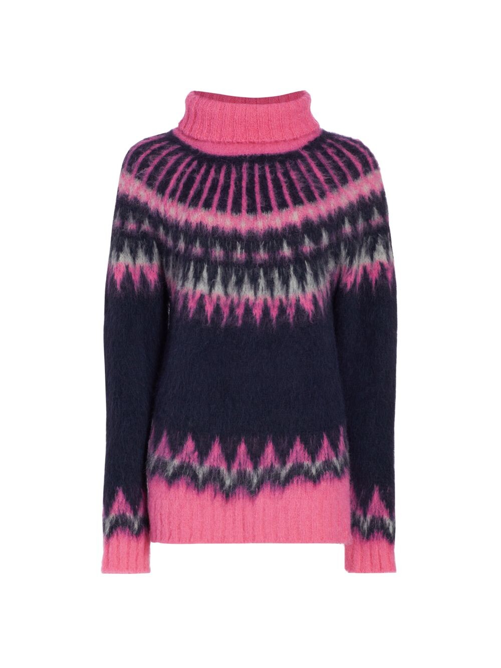 

Свитер с высоким воротником Fair Isle NAADAM, нави