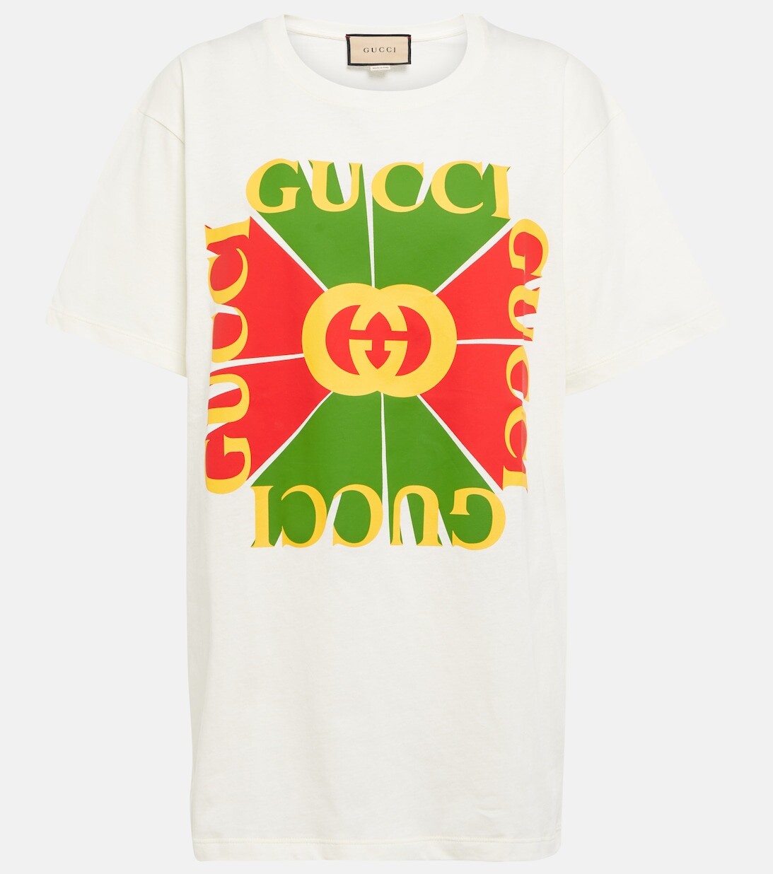 

Хлопковая футболка с логотипом GUCCI, белый