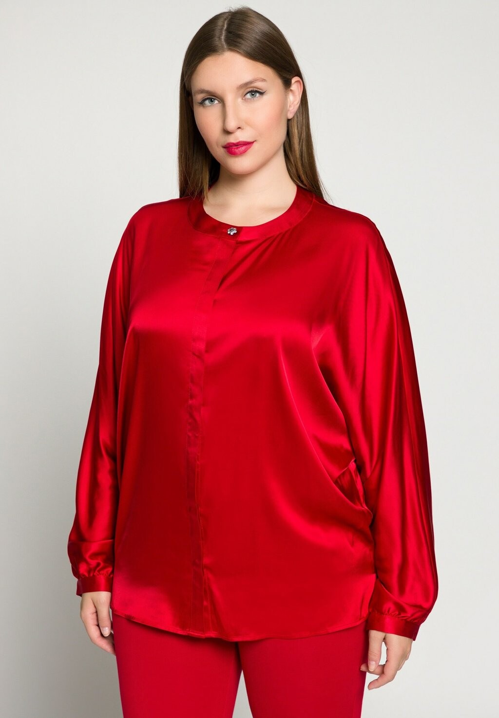 

Рубашка Ulla Popken Oversized, красный