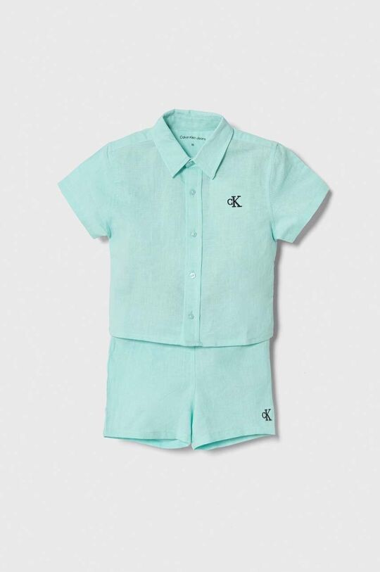 

Calvin Klein Jeans Детский комплект из смесового льна, бирюзовый