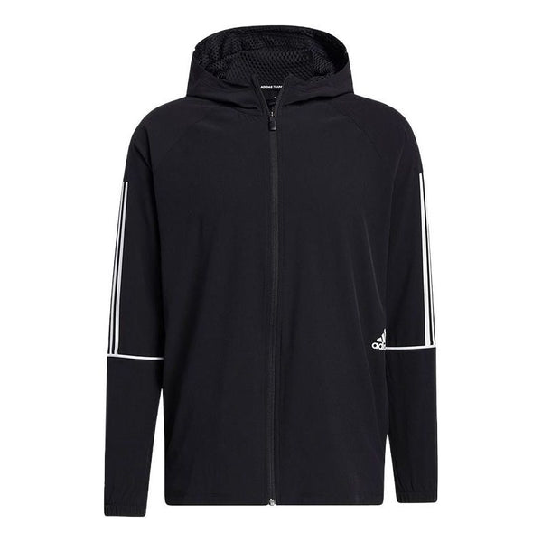 Куртка adidas Zipper Sports Hooded Jacket Black, черный куртка nike shield reflective zipper sports hooded jacket black bv4881 010 черный