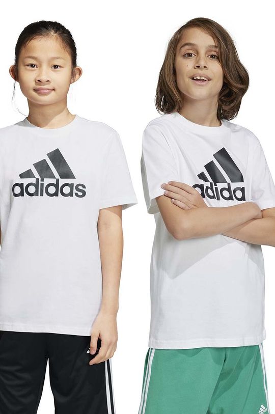 Детская хлопковая футболка U BL adidas, белый детская хлопковая футболка adidas lk bl co белый